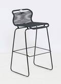 Verner Panton. VP ONE barstol i farve BLACK me sort stel