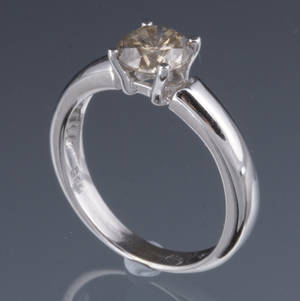 Diamant solitairering, ca. 0.90 ct