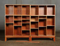 Christian Hvidt for Søborg møbler. Fire reolmoduler af massiv mahogni
