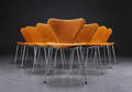 Arne Jacobsen 1902-1971. Sæt på otte stole, model 3107. 8