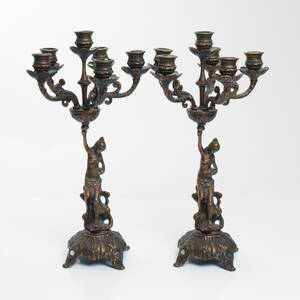 KANDELABRAR, 1 par, senare delen 1900-tal