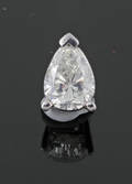18K Diamond Pendant with Pear cut diamond 0.60 ct