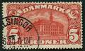 AFA 81 1915. Centralpostbygningen, 5 Kroner, brunrød, annulleret Helsingør med ét stempel.