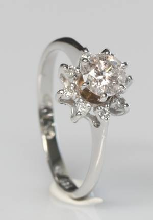 Brillantring, ca. 0.62 ct.