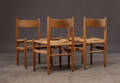 Hans J. Wegner, sæt på fire stole af egetræ, model CH36 4