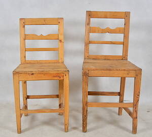 STOLAR, 2 st, trä, 1800-talets andra hälft.