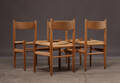 Hans J. Wegner, sæt på fire stole af egetræ, model CH36 4 Denne vare er sat til omsalg under nyt varenummer 4407019