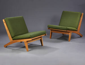 Hans J. Wegner. Par lavrygget lænestole, model 375 2
