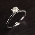 Solitaire ring, 14 kt guld