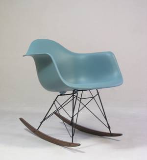 Ray und Charles Eames, Rocker RAR, Plastic Armchair Türkis