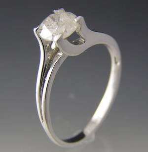 Solitaire ring ca. 1.02 ct.