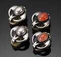 Øreclips i sølv, to par. Georg Jensen 4