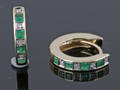 Emerald  diamond earrings