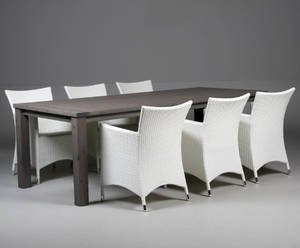 Havemøbelsæt, Fyrretræ, polyrattan 7