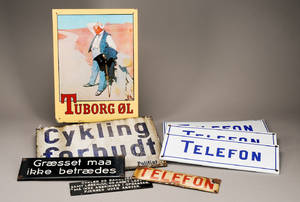 Samling emaljeskilte 10