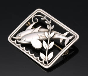 Georg Jensen broche af sterlingsølv dessin nr. 251 