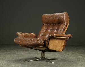 Lænestol, læder, 1970erne