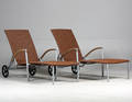 Par solvogne i brunt polyrattan 2