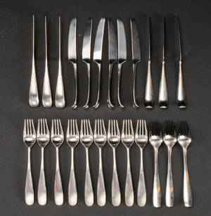 Georg Jensen. Bestik af stål, Vivianna. knive og gafler 24