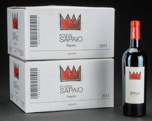 12 fl. Sapaio 2011. Podere Sapaio, DOC Superiore Bolgheri. Toscana