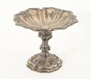 Skål på fot, silver, 1849