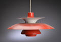 Poul Henningsen. PH5 pendel, rød