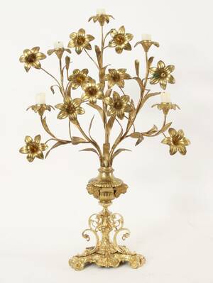 Kandelaber för fem ljus, 1900-tal