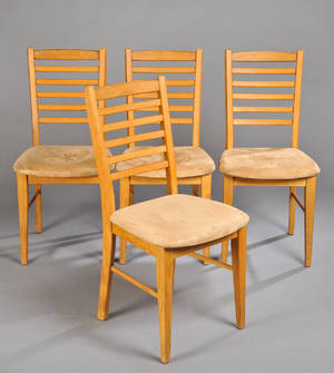 Fire spisestole af eg 4