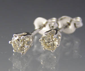 Par brillant ørestikker ca. 0.52 ct.