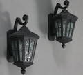 Par udendørs væglanterner, sorte. 2