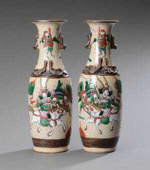 Et par orientalske vaser af  porcelæn 2