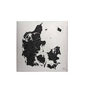 Memoboard. Dansk landkort i stål fra Excel