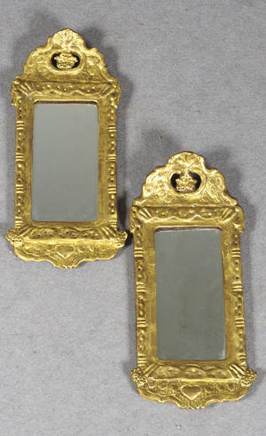 Speglar, rokokostil, 1800-tal, 2 st