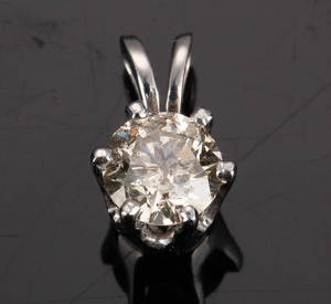 Diamant vedhæng, ca 0.40 ct