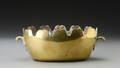 Oval rococo glaskøler af messing, 1700-tallet 