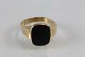 KLACKRING med onyx, guld, 18 k, ca 5 g