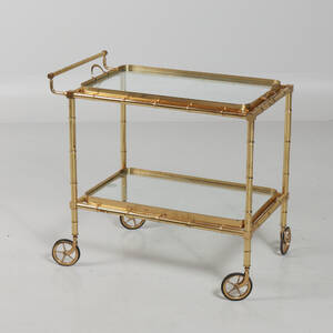 SERVERINGSVAGN,  gulmetall och glas, 1900-talets mittandra hälft