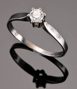 Brillant solitairering - ca. 0.31 ct.