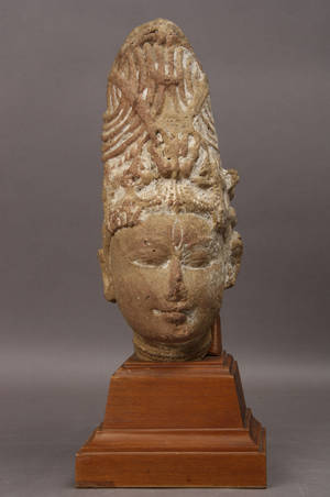 Indisk budste i terracotta af guden Shiva. 14. til 16. årh.