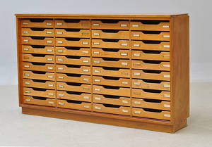 Arkivskab af eg, 1900-tallet