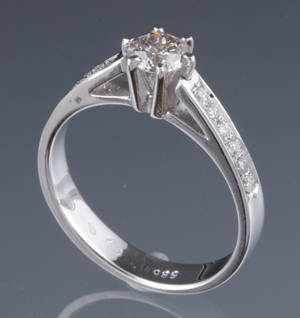 Diamantring, ca. 0.67 ct