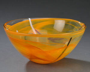 Kosta Boda. Skål, orange skål