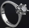 Solitaire ring ca. 1.53 ct.
