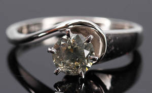 Diamant solitairering, ca. 1.05 ct