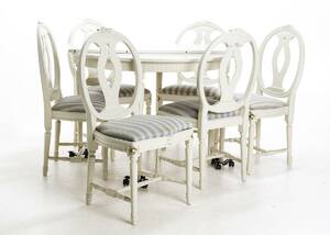 MATSALSGRUPP, 7 delar, gustaviansk stil