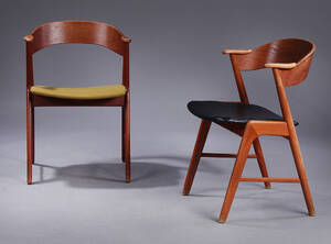 Kai Kristiansen. Et par armstole af teak og fineret teak. 2