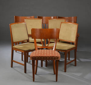 Otte stole af mahogni 8