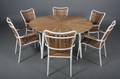 Daneline Havemøbler. Havebord samt seks armstole, teak 7