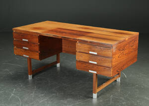 Kai Kristiansen. Fritstående skrivebord, palisander, 1960erne 