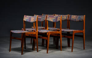 Dansk møbelproducent. Seks stole af palisander 6